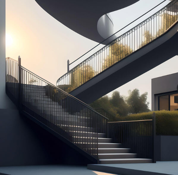 Metal stairs can add an industrial chic